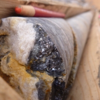 Galena sphalerite mineralization in core